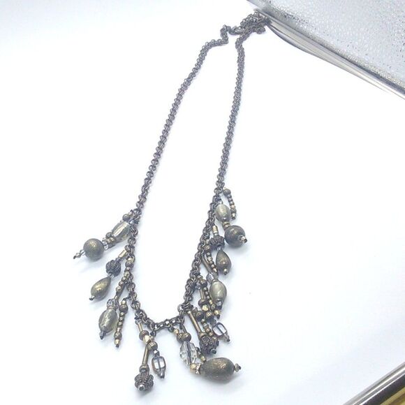 Chico's Antiqued Bronze Tone Statement Necklace - Picture 2 of 10